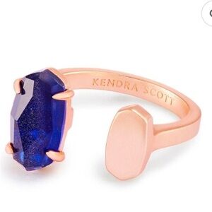 Kendra Scott Rose Gold Pryde Ring in Navy Dusted Glass